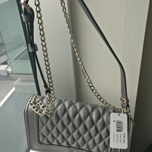 Guess silver crossbody purse
